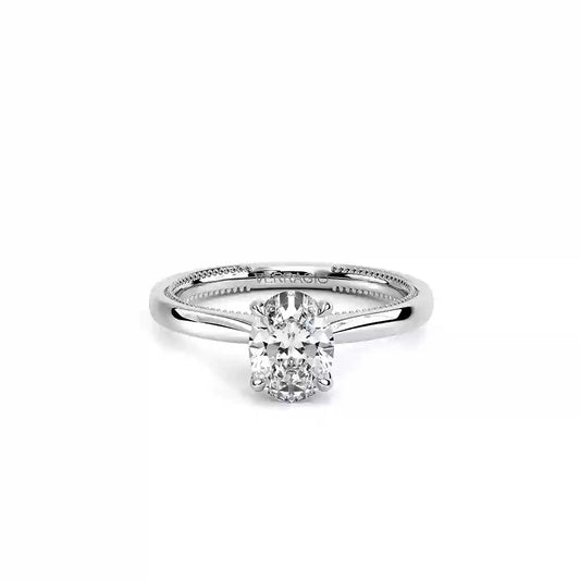 Verragio White Gold Renaissance Oval Semi-Mount Polished Engagement Ring - Diamond Semi-Mount Rings