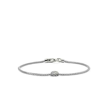 John Hardy Sterling Silver Essential Pavé Diamond Bracelet