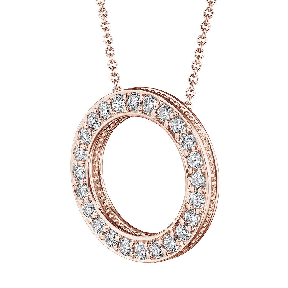 Verragio Rose Gold Diamond Circle Pendant