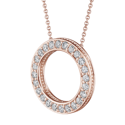 Verragio Rose Gold Diamond Circle Pendant