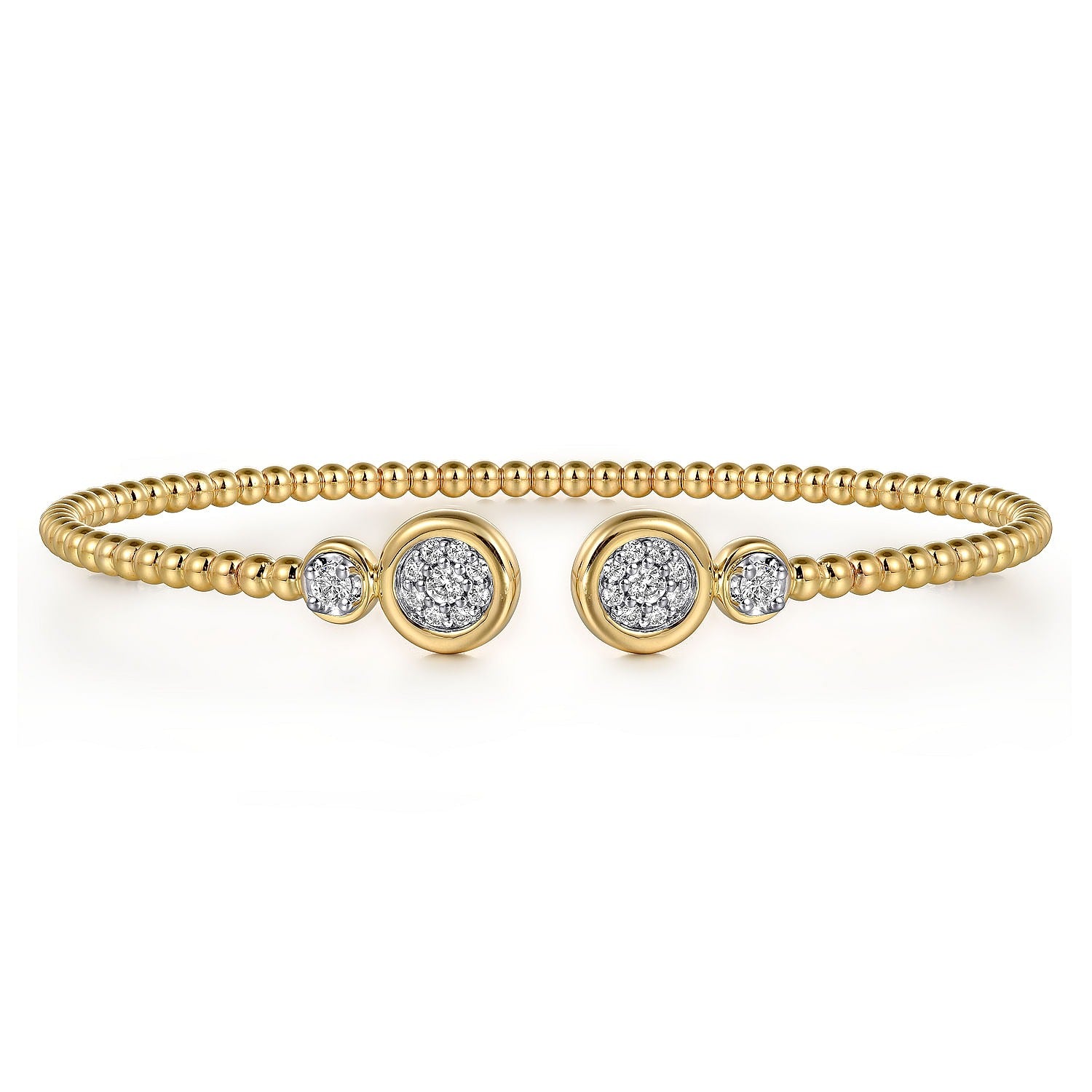 Gabriel & Co. Yellow and White Gold Diamond Bujukan Bracelet - Diamond Bracelets