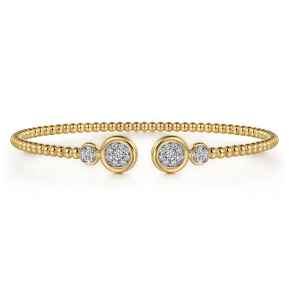Gabriel & Co. Yellow and White Gold Diamond Bujukan Bracelet