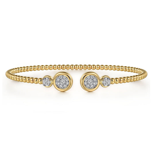 Gabriel & Co. Yellow and White Gold Diamond Bujukan Bracelet