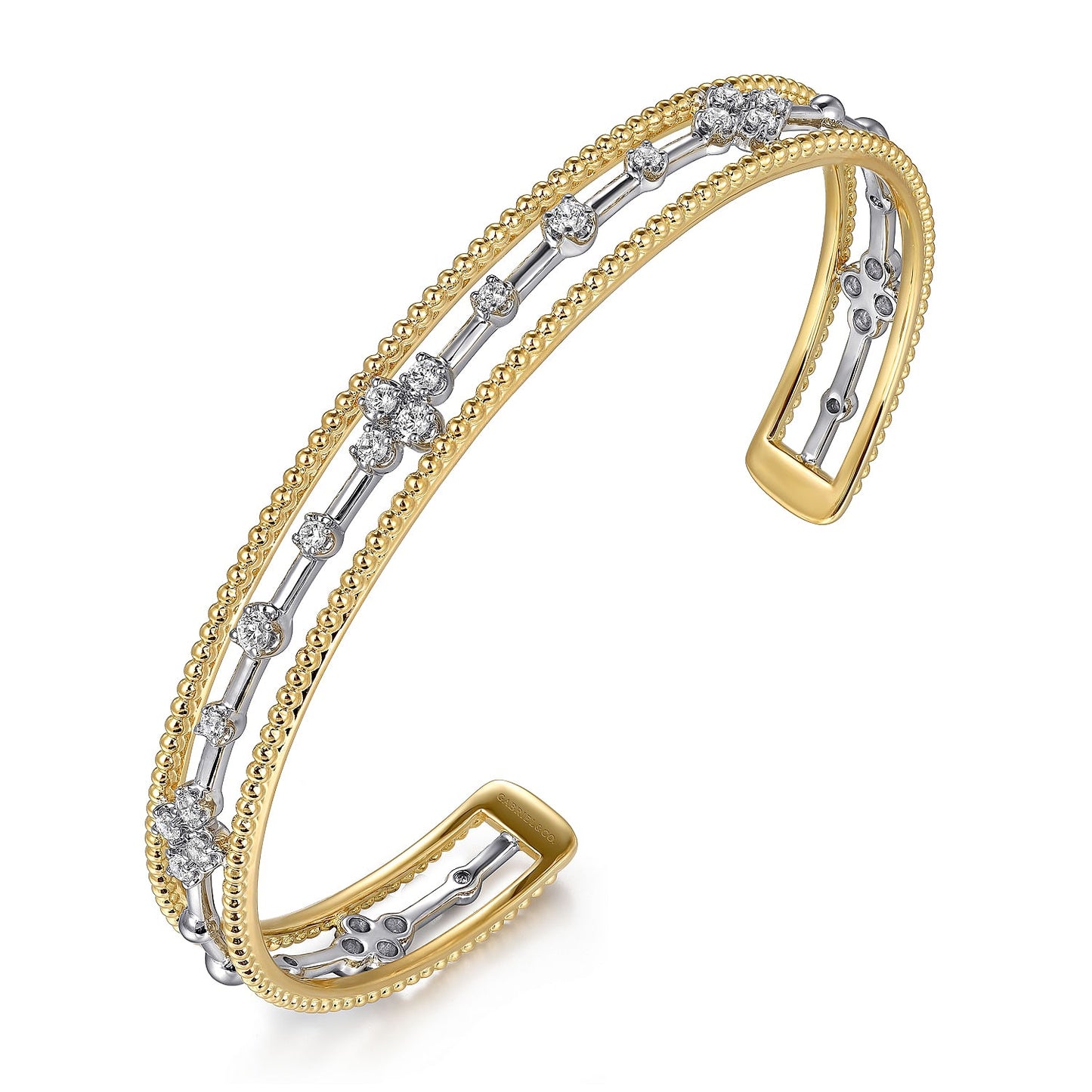 Gabriel & Co. Yellow and White Gold Diamond Bracelet - Diamond Bracelets