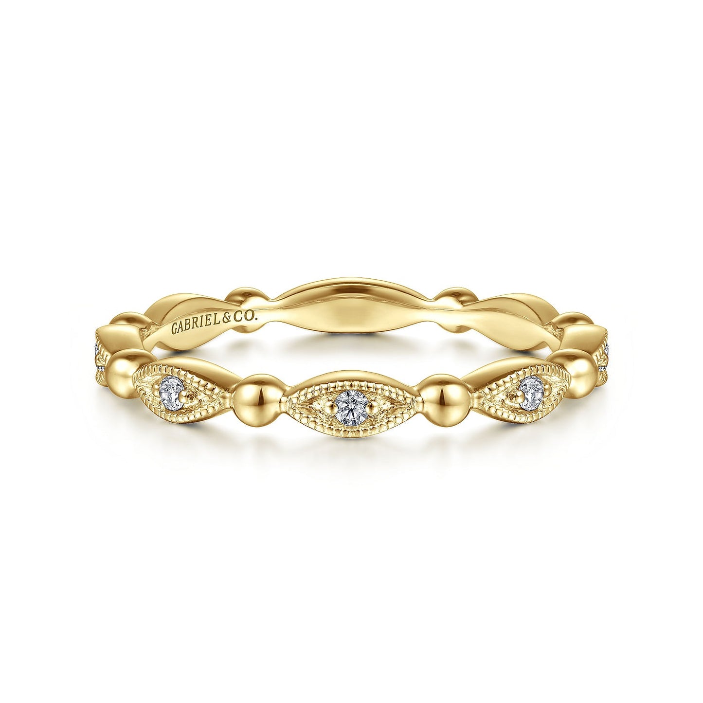 Gabriel & Co. Yellow Gold Stackable Band