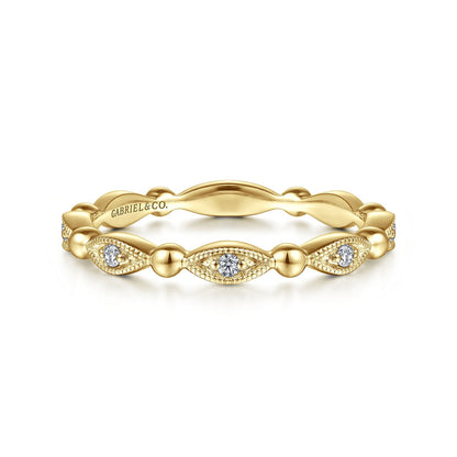 Gabriel & Co. Yellow Gold Stackable Band