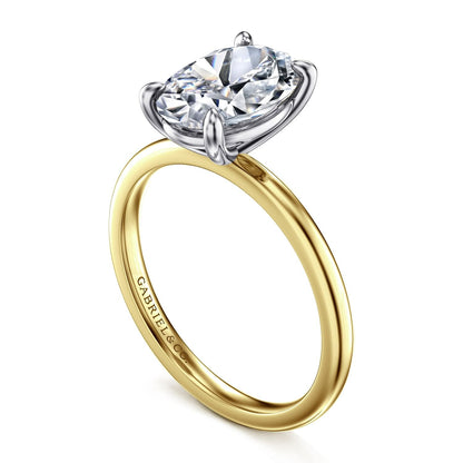 Gabriel & Co. Oval Semi-Mount Engagement Ring - Gold Remounts