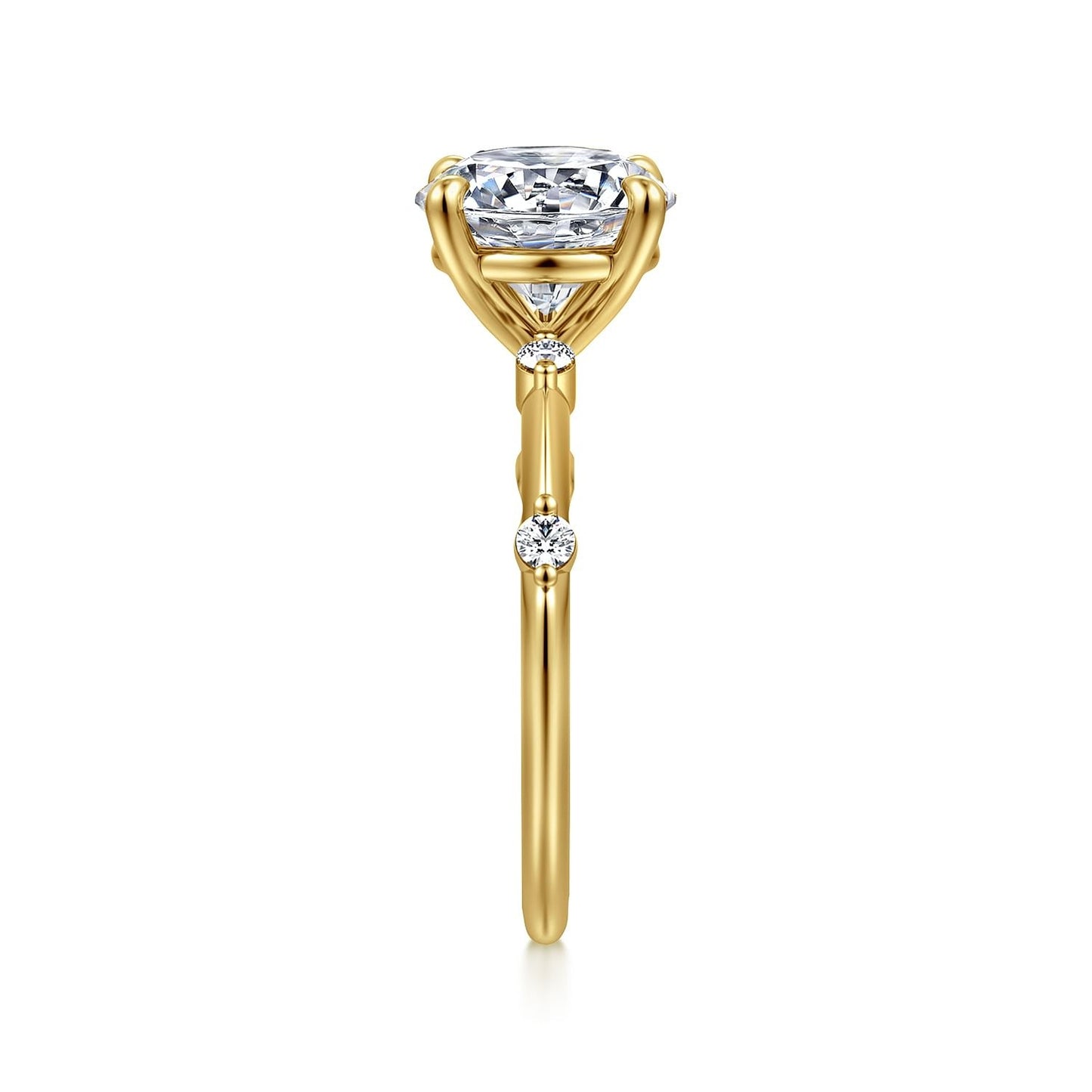 Gabriel & Co. Yellow Gold Semi-Mount Engagement Ring
