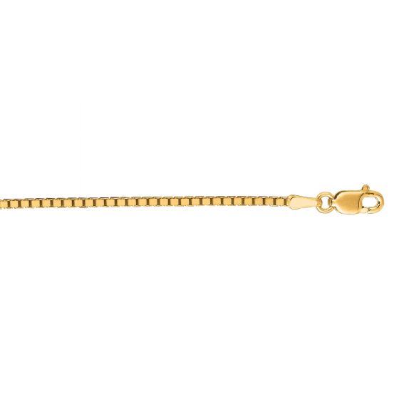 Yellow Gold Box Chain with Lobster Clasp - Gold Chains