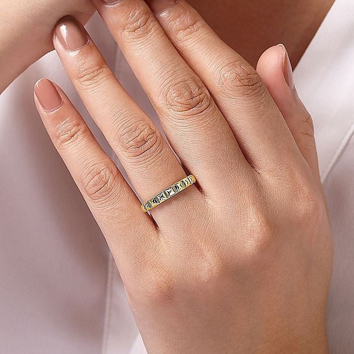 14K Yellow Gold Pyramid Ring | Shop 14k Yellow Gold Contemporary Rings |  Gabriel & Co