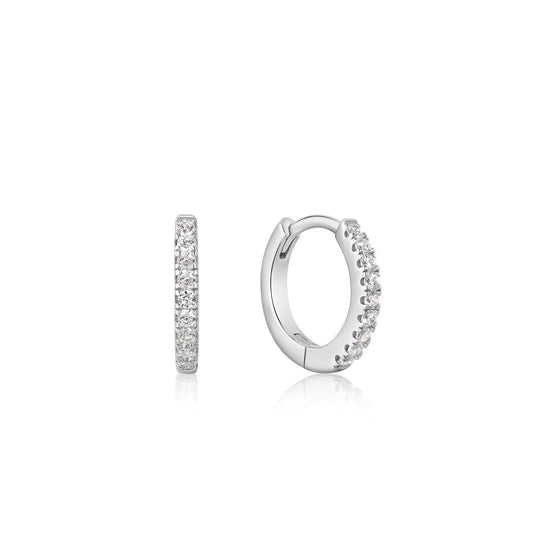 Ania Haie Sparkle Huggie Hoop Earrings - Silver Earrings