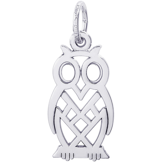 Rembrandt Owl Charm - Silver Charms