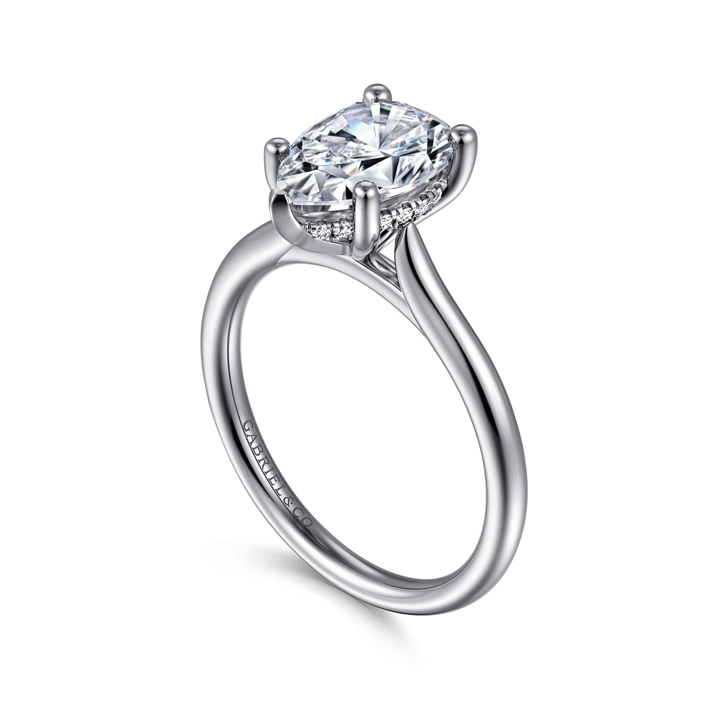 Gabriel & Co. Pear Semi-Mount Engagement Ring - Diamond Semi-Mount Rings