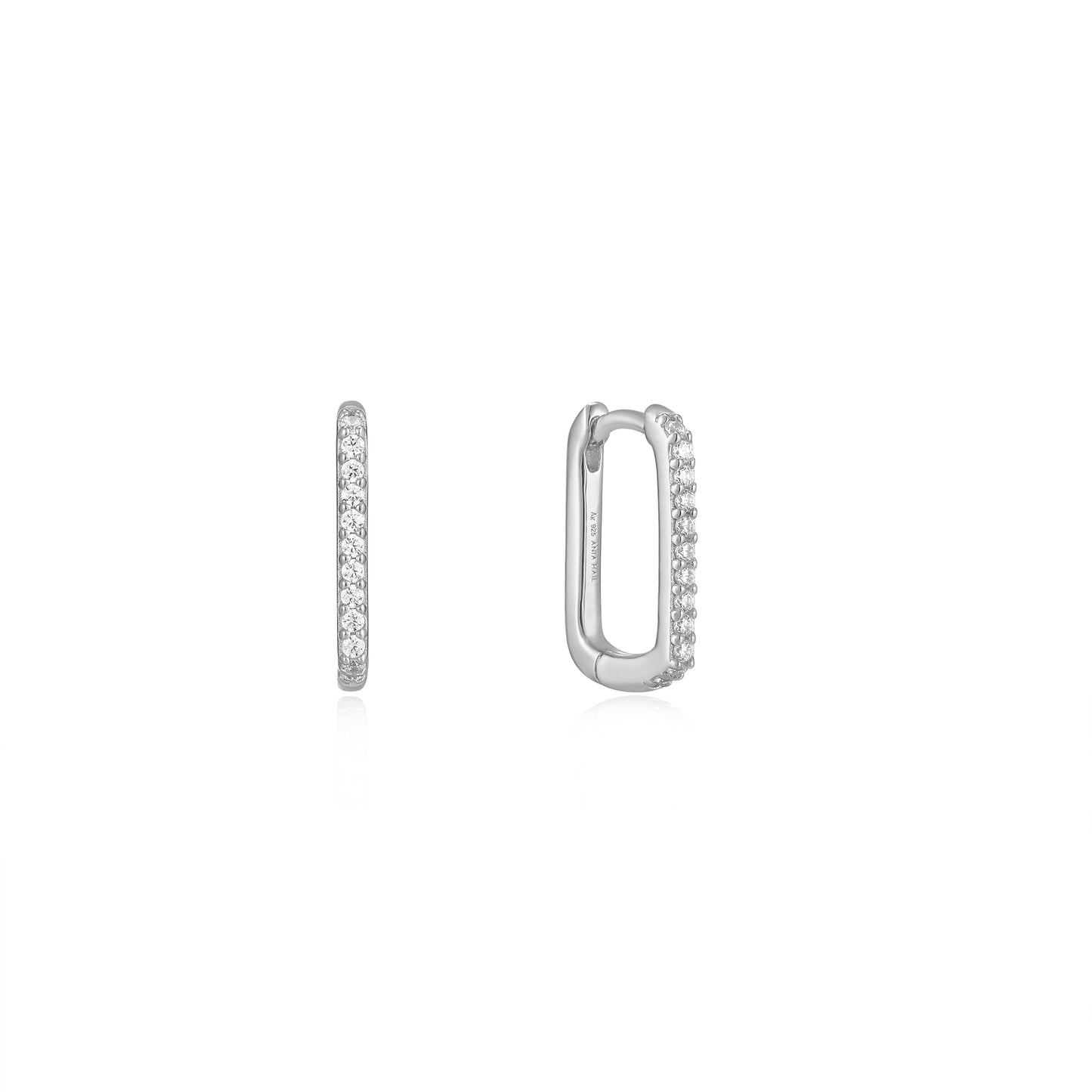 Ania Haie Glam Oval Hoop Earrings - Silver Earrings