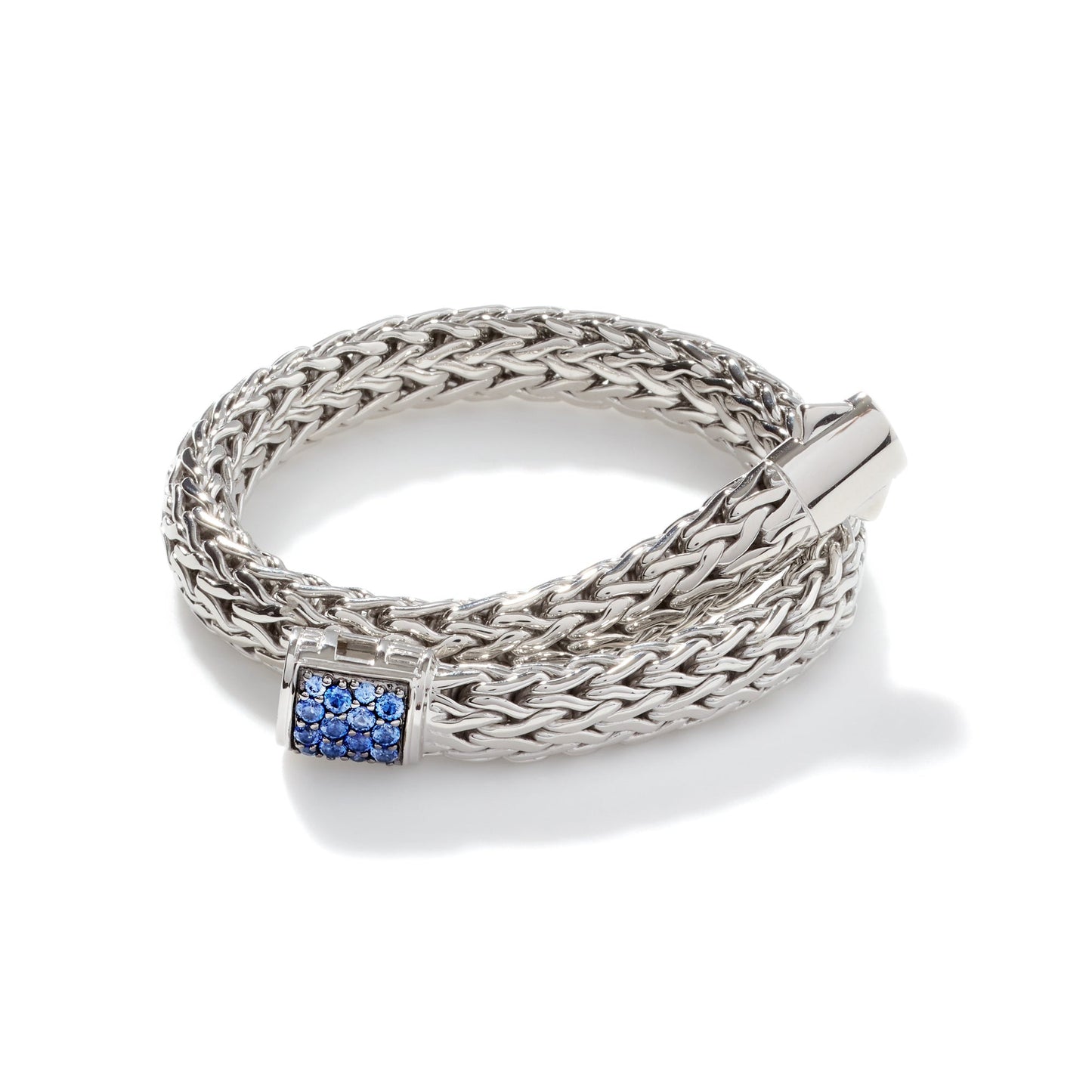 John Hardy Sterling Silver Icon Bracelet With Sapphires