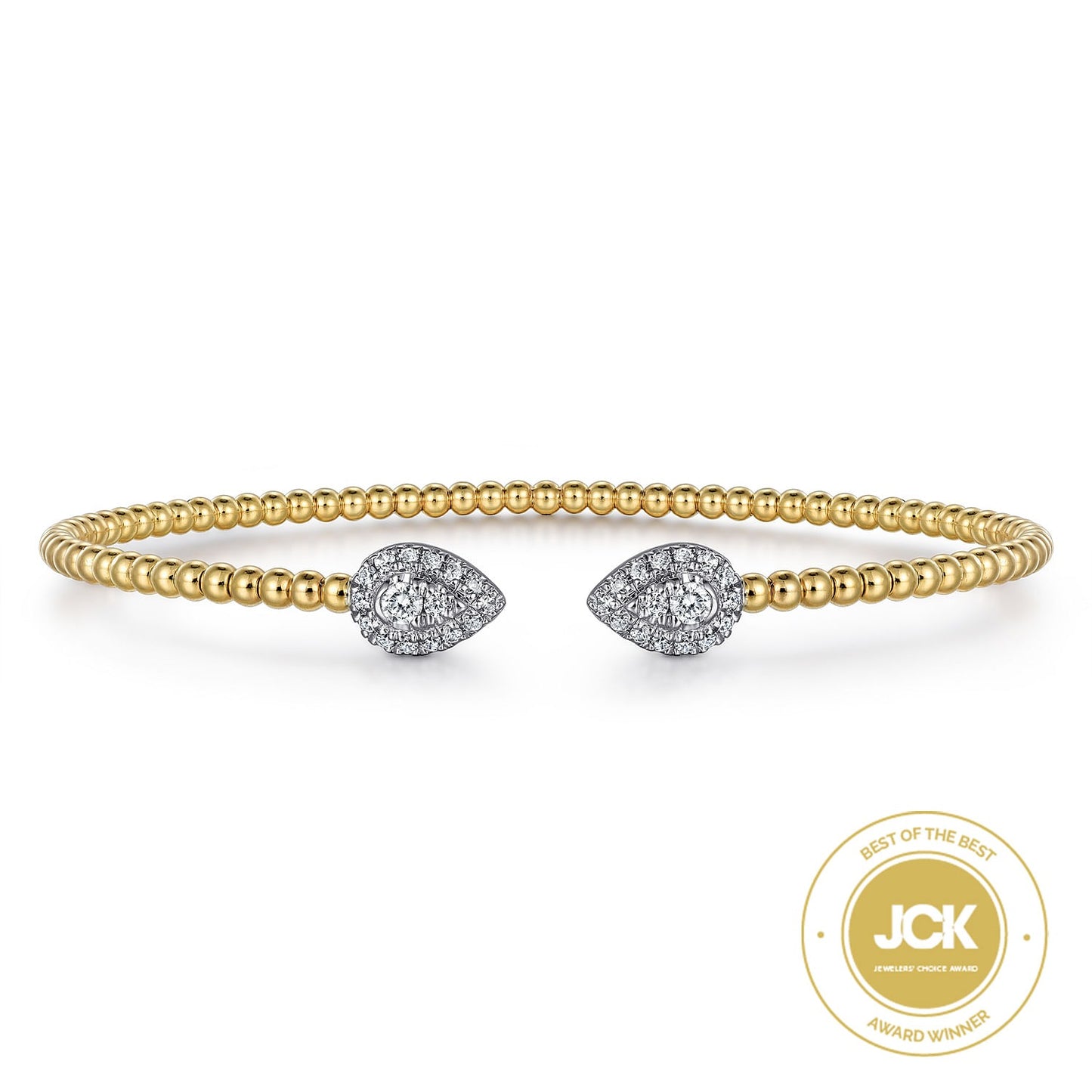 Gabriel & Co. Yellow and White Gold Diamond Bujukan Bracelet - Diamond Bracelets