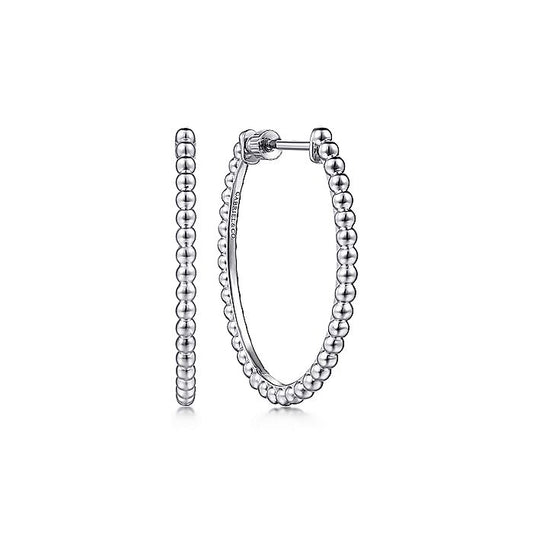 Gabriel & Co Sterling Silver 30mm Bujukan Hoop Earrings