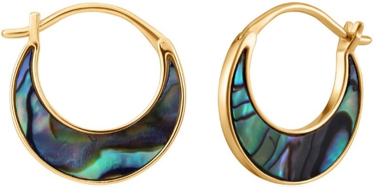 Ania Haie Tidal Abalone Crescent Earrings
