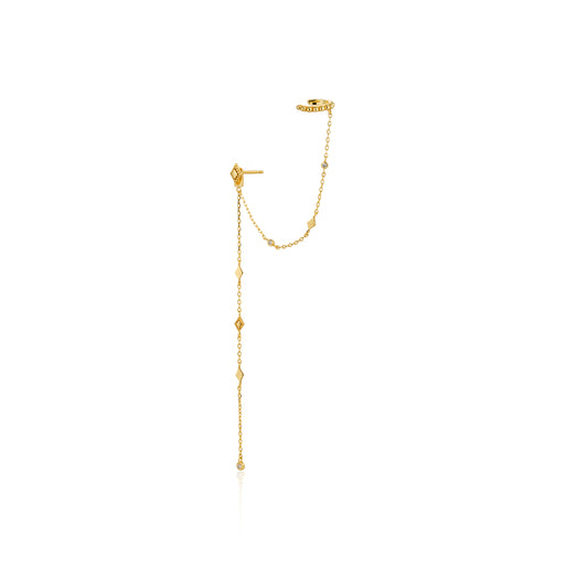 Ania Haie Bohemia Stud Ear Cuff - Silver Earrings