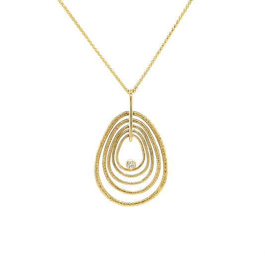 Yellow Gold Five Loop Necklace