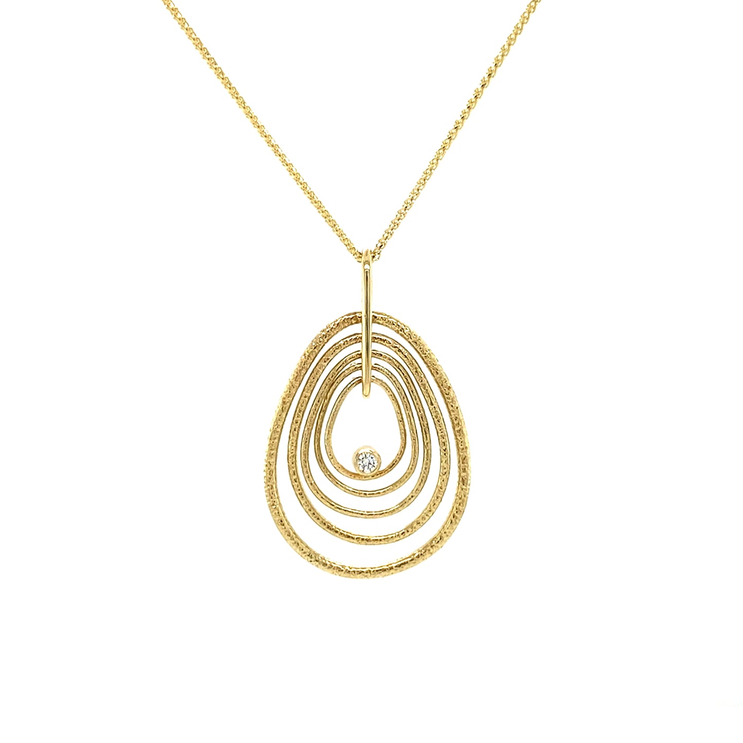 Yellow Gold Five Loop Necklace