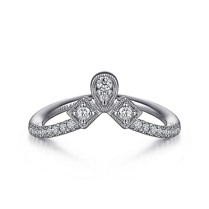 Gabriel & Co White Gold Diamond Anniversary Band - Diamond Wedding Bands - Women's