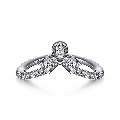 Gabriel & Co White Gold Diamond Anniversary Band - Diamond Wedding Bands - Women's