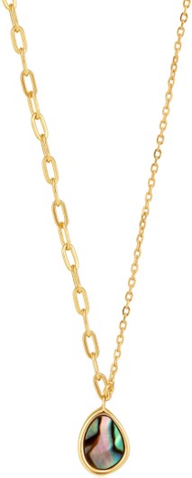 Ania Haie Tidal Abalone Mixed Link Necklace - Silver Necklace
