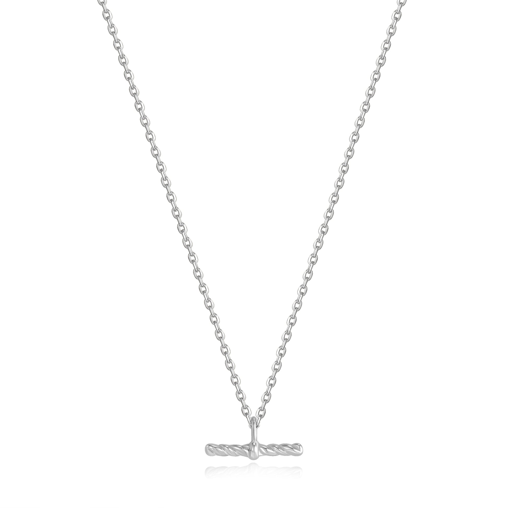 Ania Haie Rope T-Bar Necklace - Silver Necklace