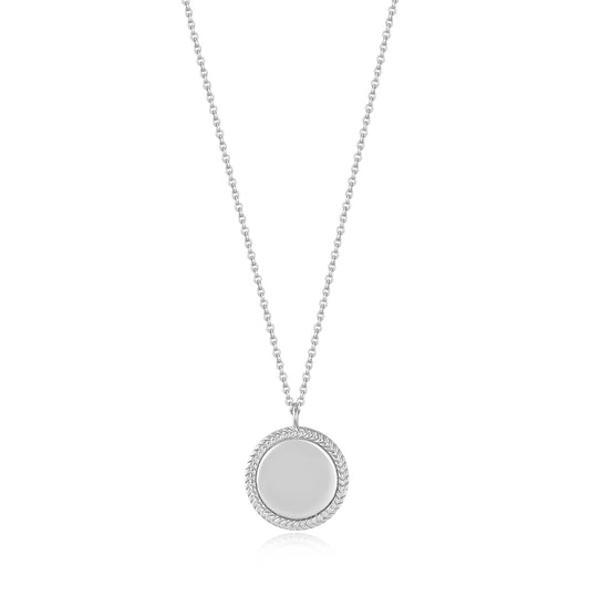 Ania Haie Rope Disc Necklace - Silver Necklace