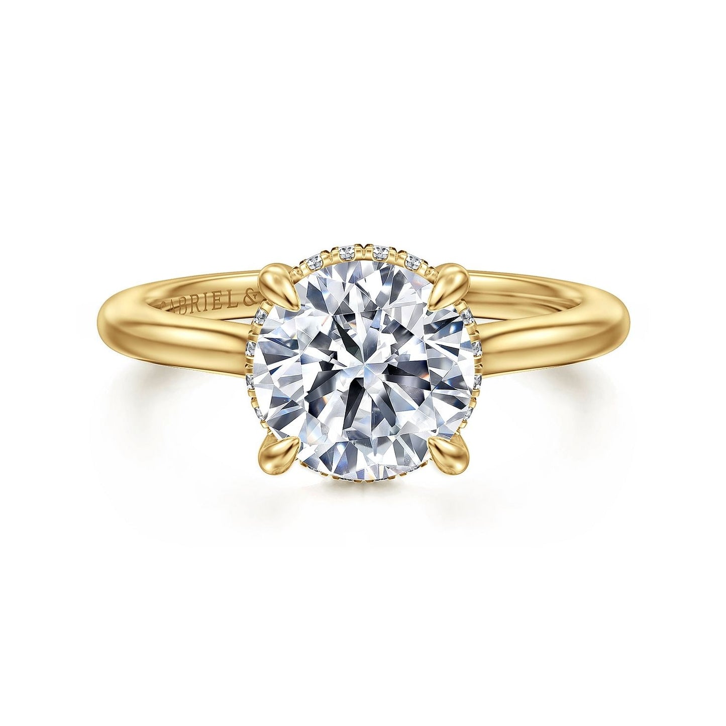 Gabriel & Co. Round Semi-Mount Engagement Ring - Diamond Semi-Mount Rings