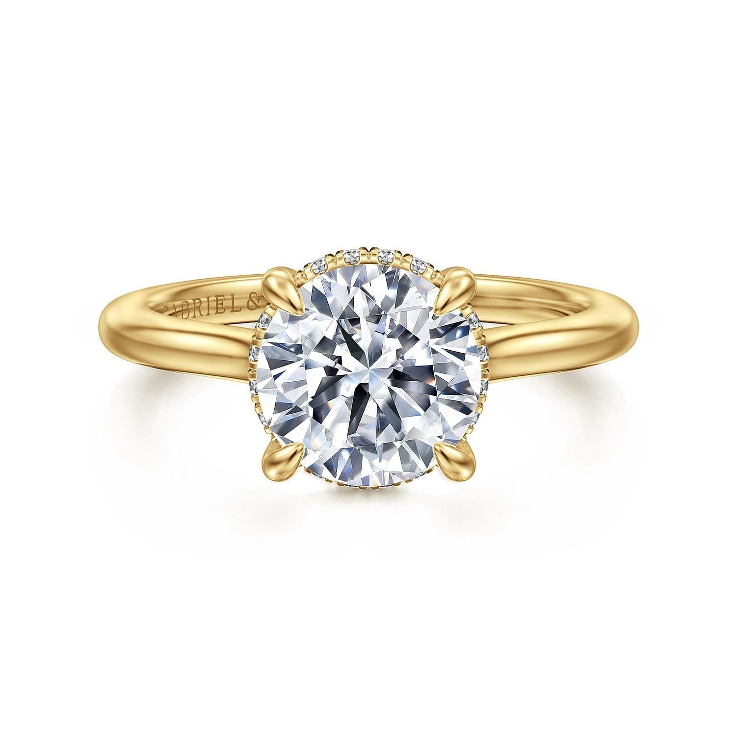 Gabriel & Co. Round Semi-Mount Engagement Ring - Diamond Semi-Mount Rings
