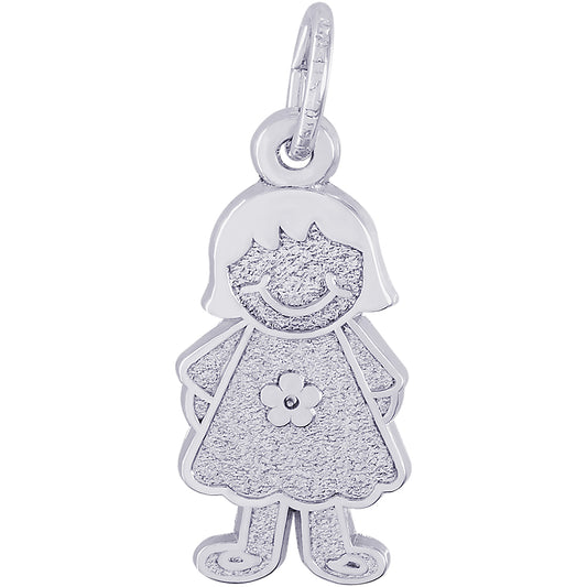Rembrandt Girl Charm - Silver Charms