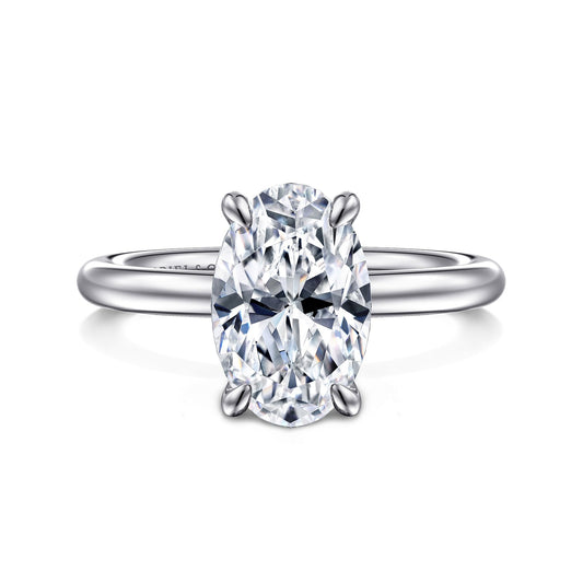 Gabriel & Co. Oval Semi-Mount Engagement Ring
