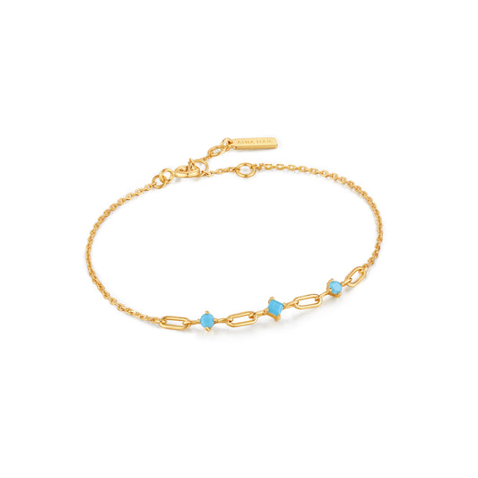 Ania Haie Turquoise Link Bracelet - Silver Bracelets
