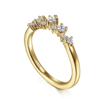 Gabriel & Co. Yellow Gold Diamond Ring - Diamond Wedding Bands - Women's