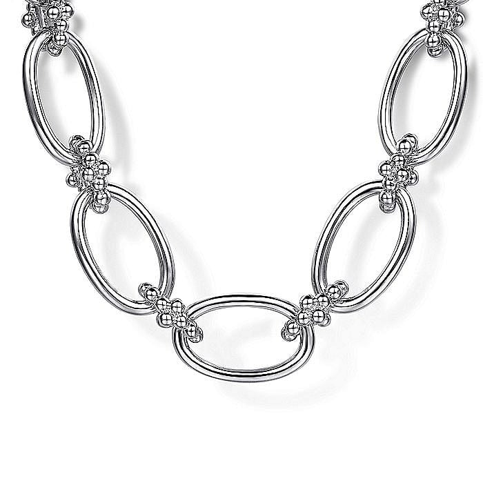 Gabriel & Co Silver Bujukan Link Chain Necklace