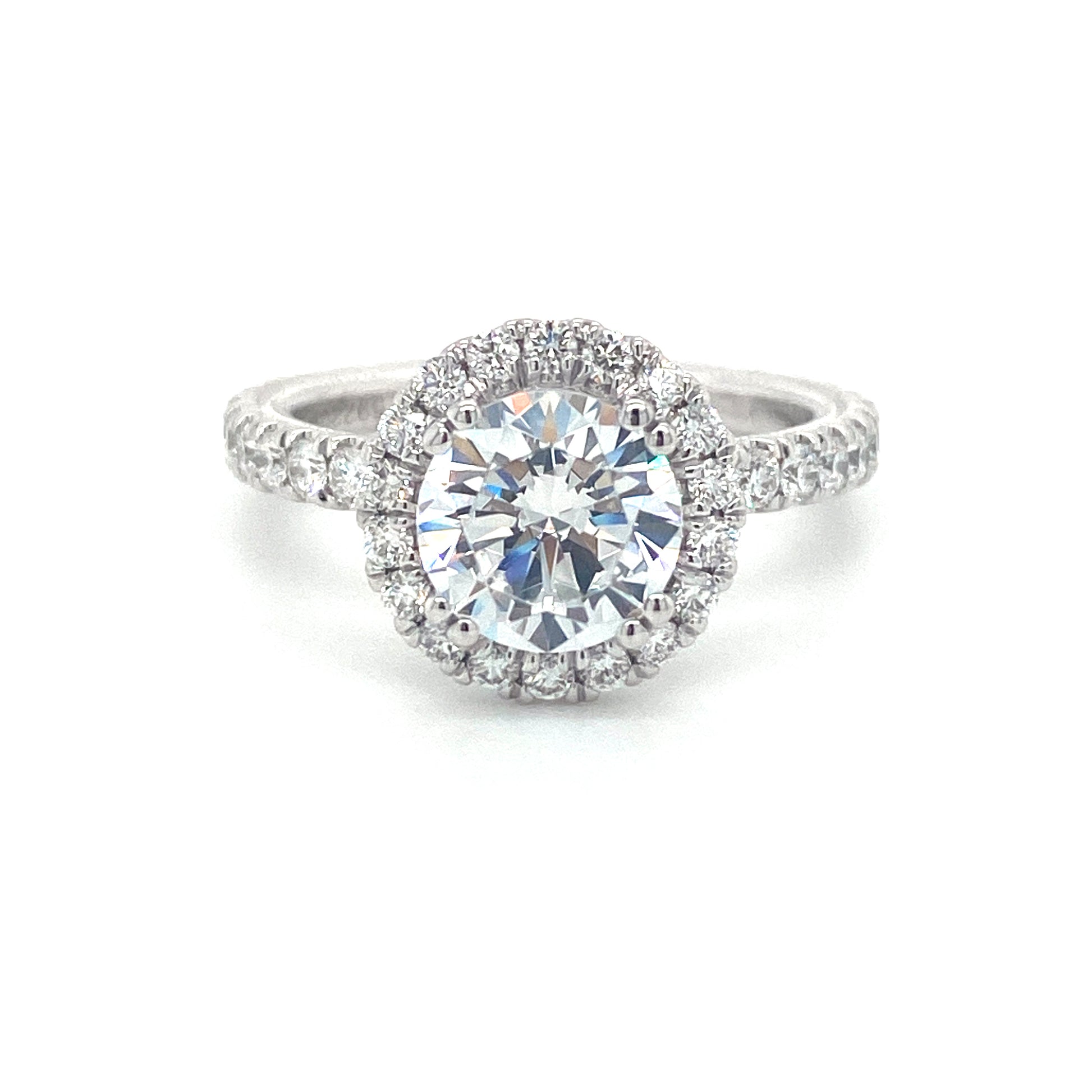 Verragio Tradition Collection White Gold Round Halo Semi-Mount Engagement Ring - Diamond Semi-Mount Rings
