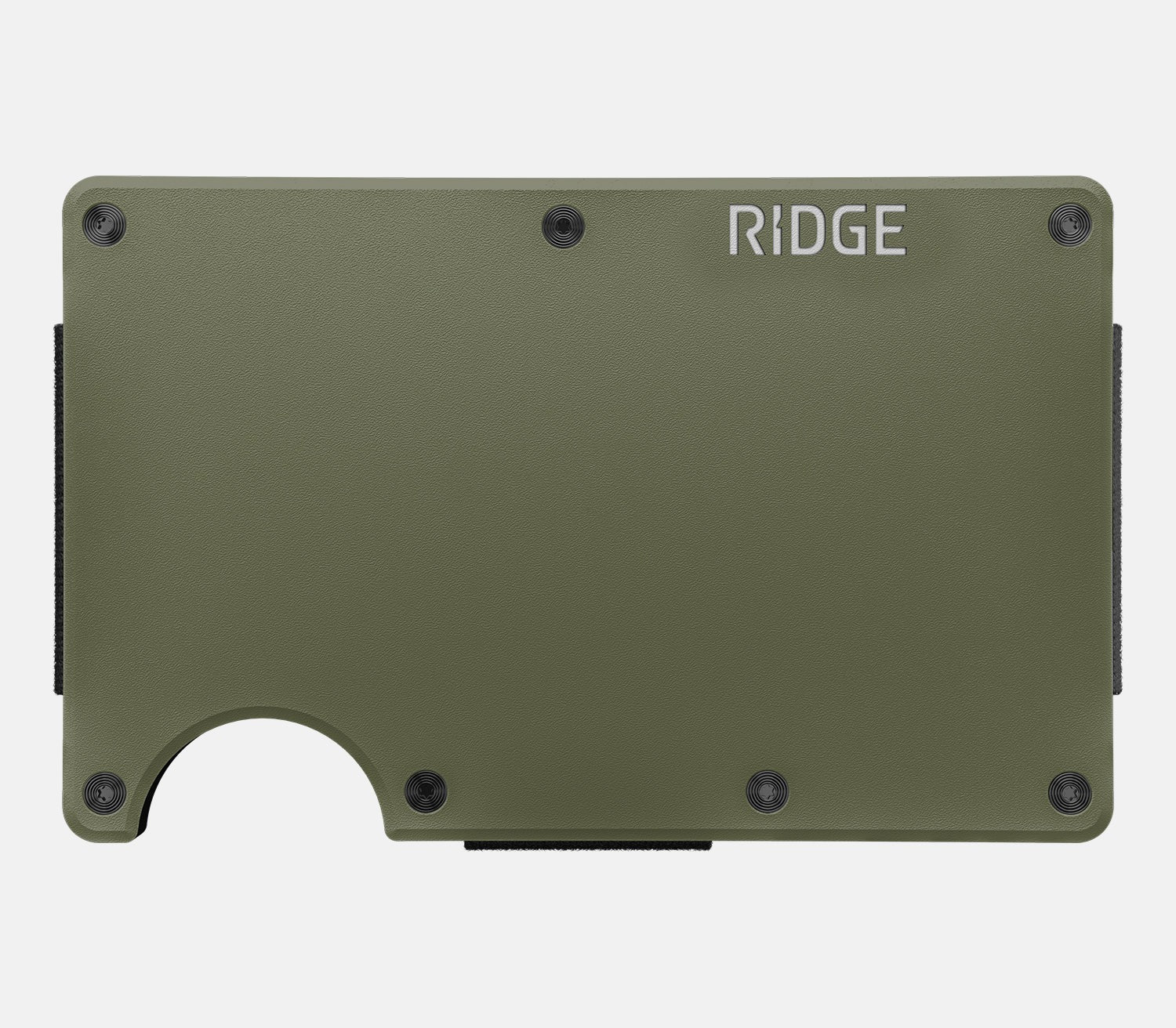 The Ridge Wallet Matte Olive Cash Strap