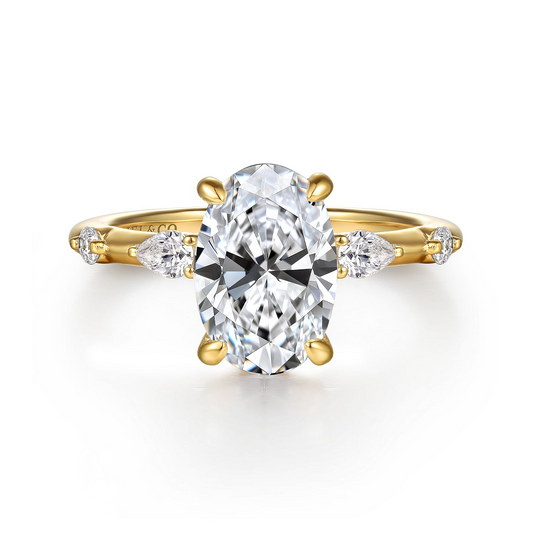 Gabriel & Co. Oval Semi-Mount Engagement Ring