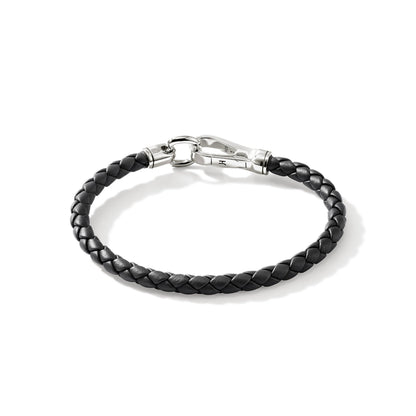 John Hardy Sterling Silver And Leather Hook Clasp Bracelet - Silver Bracelets