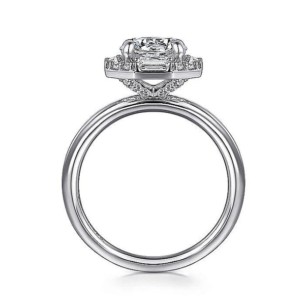 Gabriel & Co. Round Halo Semi-Mount Engagement Ring