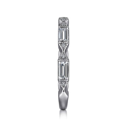 Gabriel & Co. 14 Karat White Gold Diamond Anniversary Band