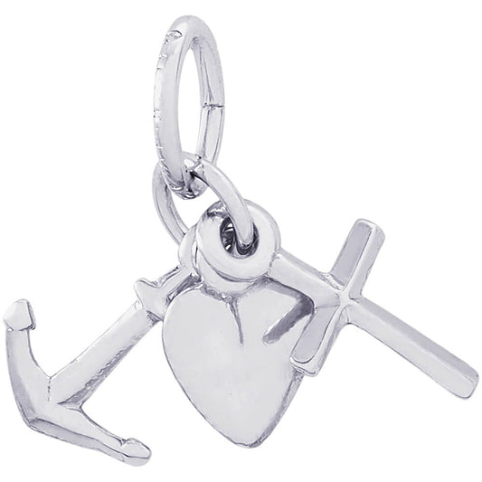 Rembrandt Faith Hope Charity Charm - Silver Charms