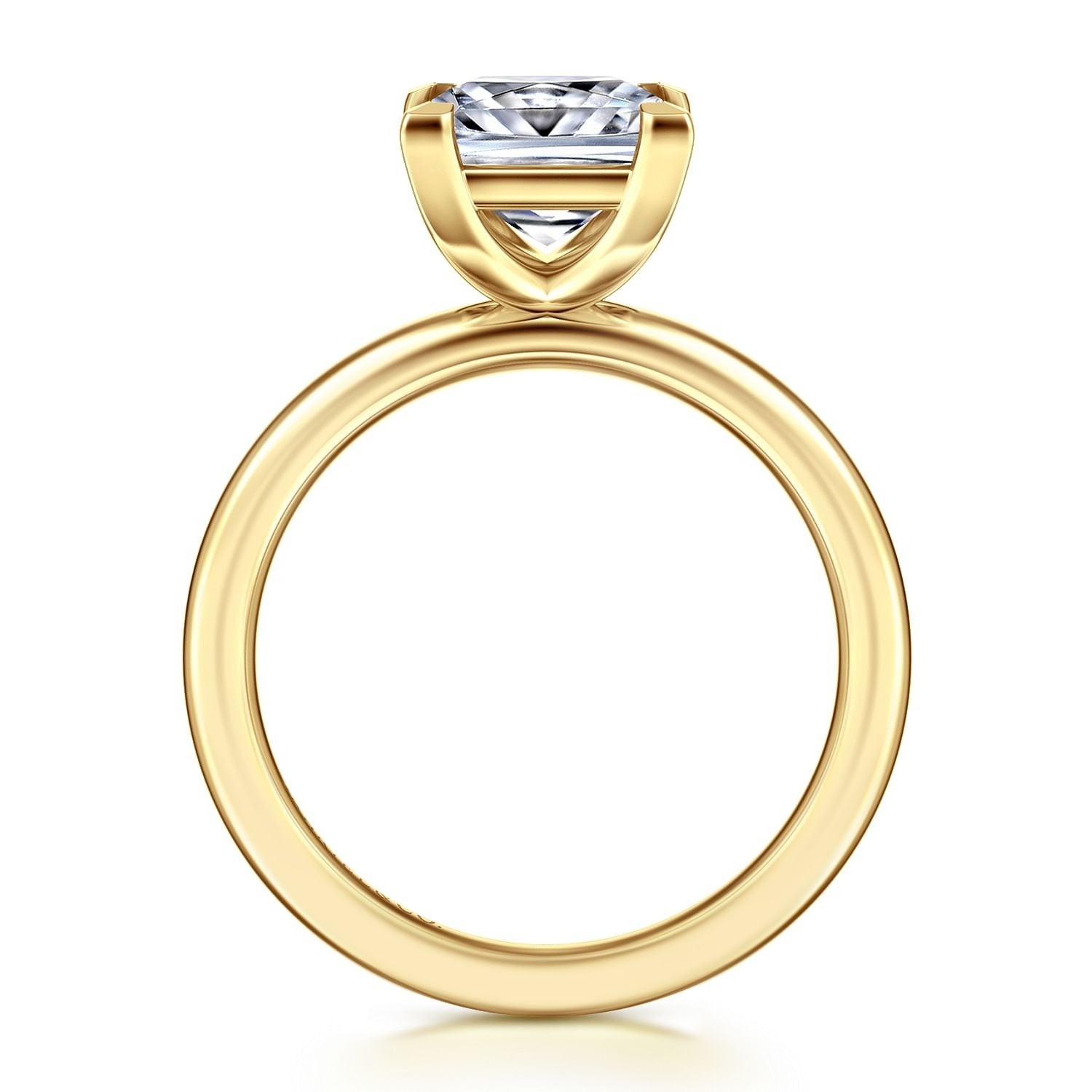 Gabriel & Co. Princess Cut Semi-Mount Ring - Gold Remounts