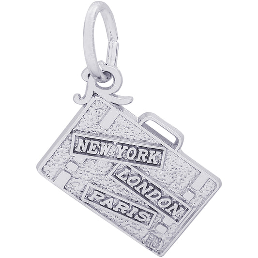 Suitcase Charm - Silver Charms