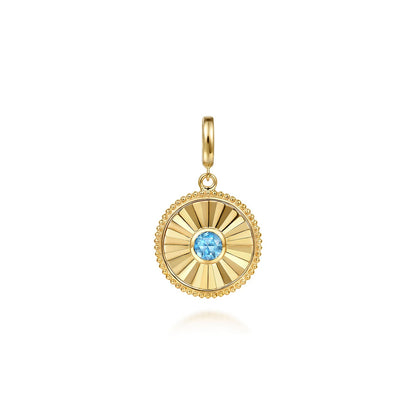 Gabriel & Co. Blue Topaz Pendant - Colored Stone Pendants
