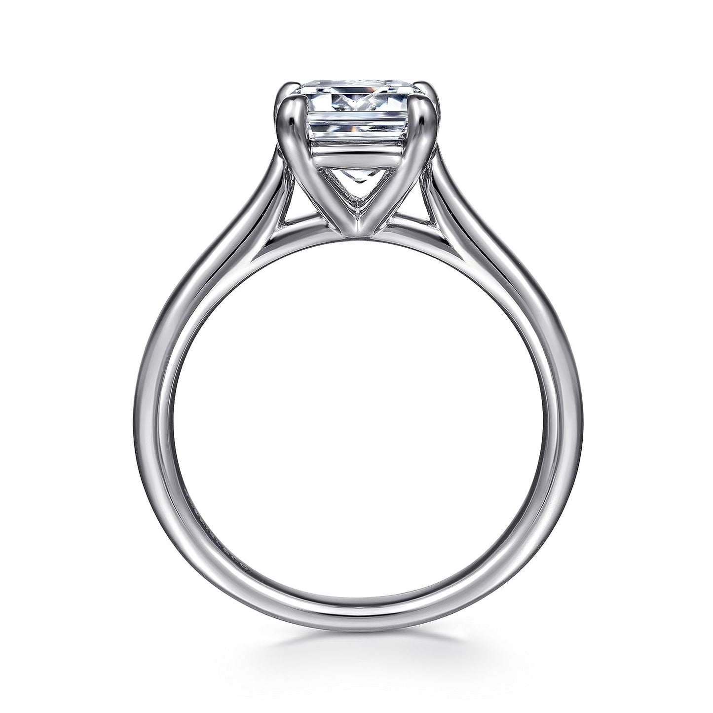 Gabriel & Co. Emerald Cut Semi-Mount Engagement Ring - Gold Remounts