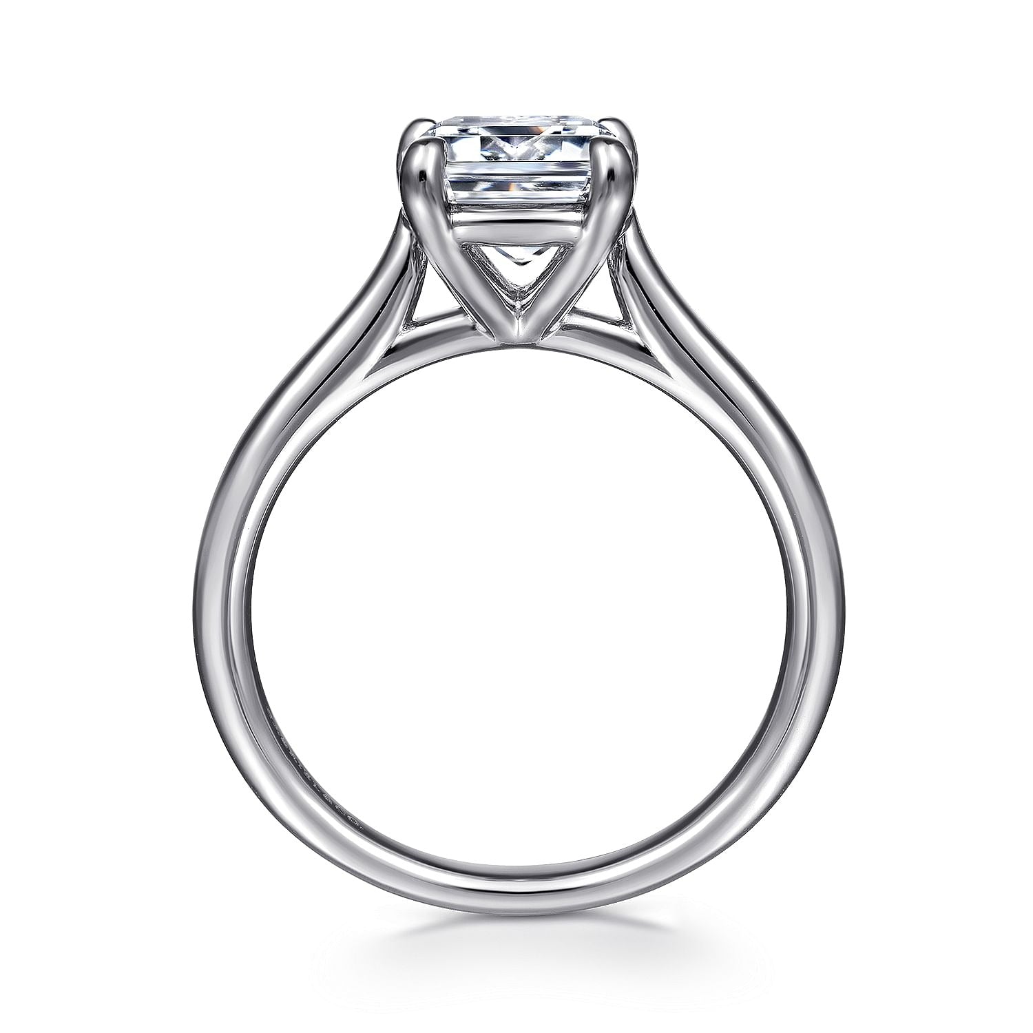 Gabriel & Co. Emerald Cut Semi-Mount Engagement Ring - Gold Remounts