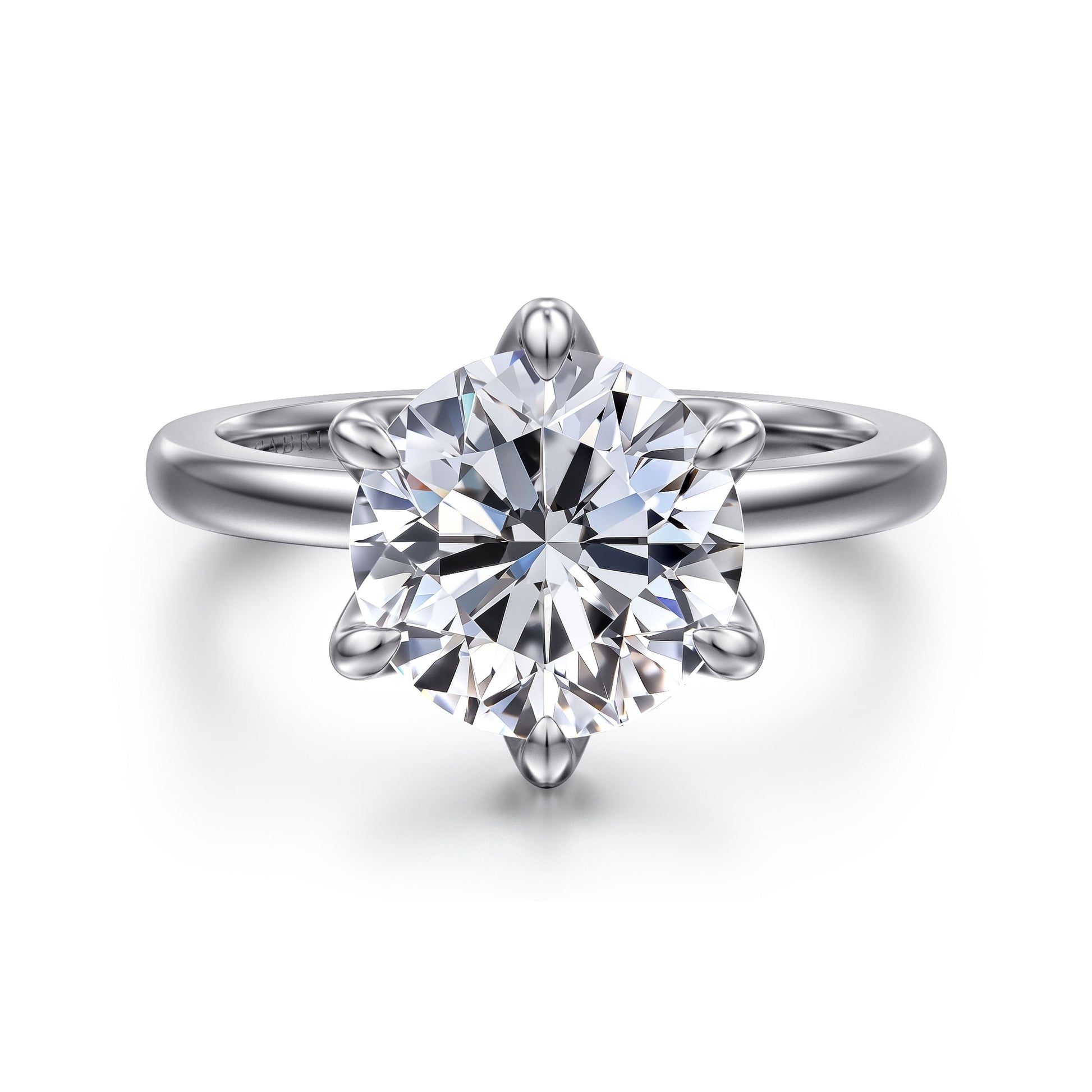 Gabriel & Co. Round Semi-Mount Engagement Ring - Gold Remounts